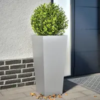 Prolenta Maison Exclusive - Bac à plantes 2 pièces 35x35x75 cm Acier galvanisé