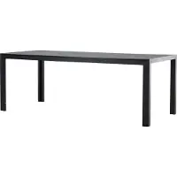 Furnlux Classic FURNLUX Outdoor Table à manger Mirko Noir 90cm / Couleur principale : Noir / Dimensions : 90 x 205 x 74 cm