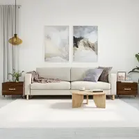 Prolenta Maison Exclusive - Tables basses 2 pièces aspect chêne brun 50x50x40 cm Matériau dérivé du bois