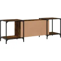Syfax Meuble TV chêne fumé 153x37x50 cm bois d'ingénierie