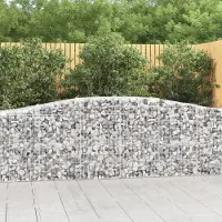 Prolenta Maison Exclusive - Paniers à gabions arqués 9 pcs 400x50x80/100 cm Fer galvanisé