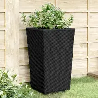 Prolenta Maison Exclusive - 2 bacs à plantes noirs 32,5 x 32,5 x 57 cm PP