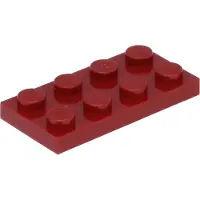 LEGO 250 pièces 3020 Plaques 2x4 Part Basic 250 Rouge foncé