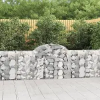 Prolenta Maison Exclusive - Paniers à gabions arqués 14 pcs 200x30x80/100 cm Fer galvanisé