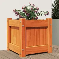 Prolenta Maison Exclusive - Bac à plantes brun ciré 31x31x31 cm Bois massif Pin