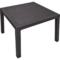 Keter Table de salle à manger Melody Quartet BOX - 95 x 95 x 74,5 cm - marron