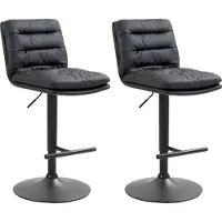 CLP 2x Damar chaise de bar - simili cuir, structure chromée - gris