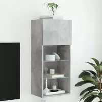 Prolenta Maison Exclusive - Meuble TV avec éclairage LED gris béton 40,5x30x90 cm