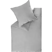 Schöner Wohnen Kollektion SCHÖNER WOHNEN-Collection Satin Parure de lit PLAIN Gris 200 x 200 cm