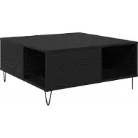 Syfax Table basse Chêne noir 80 x 80 x 36,5 cm Bois d'ingénierie