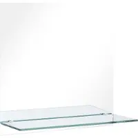 Syfax Miroir mural avec étagère 60x60 cm Verre trempé