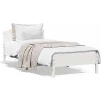 Prolenta Maison Exclusive - Lit en bois massif sans matelas Blanc 100x200 cm Bois de pin