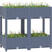 Prolenta Maison Exclusive - Potager surélevé 80 x 40 x 71 cm en polypropylène