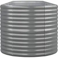 Syfax Lit surélevé de jardin Acier galvanisé 440x80x68 cm gris
