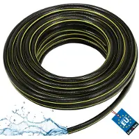 KOTARBAU Tuyau d'arrosage 1" 20m 4 couches Renforcé Noir-Jaune Professionnel pour l'arrosage des plantes