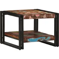 vidaXL 2025 cloris Table basse Multicolore 50x50x38 cm Vieux bois massif - Tables basses Sale8495096 1parcel