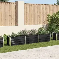 Prolenta Maison Exclusive - Potager surélevé Acier galvanisé 240×40×45 cm Anthracite