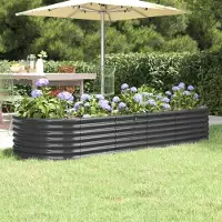 Prolenta Maison Exclusive - Lit surélevé de jardin Acier galvanisé Anthracite