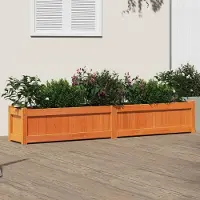 Prolenta Maison Exclusive - Bac à plantes brun cire 180x31x31 cm Bois massif Pin