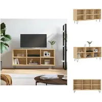 vidaXL Armoire TV Chêne Sonoma 103,5x30x50 cm Bois composite - Meuble TV