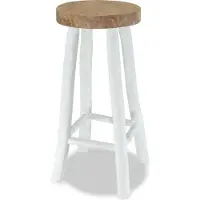 Syfax Chaise de bar Bois de teck solide
