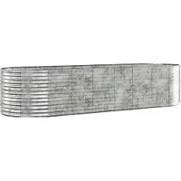 Syfax Lit surélevé Acier galvanisé 322x100x68 cm Argenté