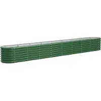 Syfax Lit surélevé de jardin Acier galvanisé 332x40x36 cm Vert