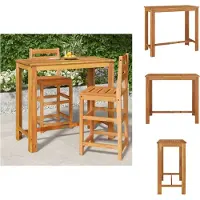 vidaXL Table de bar de jardin 120x60x105 cm bois massif acacia - Tables de jardin