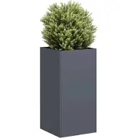 Prolenta Maison Exclusive - Bac à plantes anthracite 40x40x80 cm Acier laminé à froid