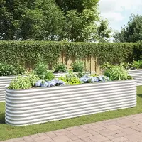 Prolenta Maison Exclusive - Potager surélevé 400 x 80 x 81 cm Acier galvanisé Argenté
