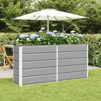 Prolenta Maison Exclusive - Bac à plantes gris clair 160 x 40 x 75 cm en acier