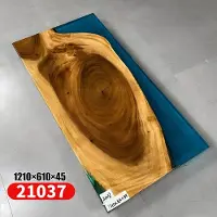 AEA Table basse River Table Epoxy Massive Tables 121x61 Table de rivière Véritable bois