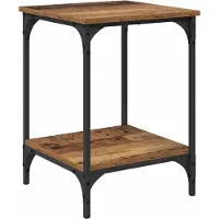 Syfax Table basse Bois Ancien 40 x 40 x 55 cm Bois d'ingénierie