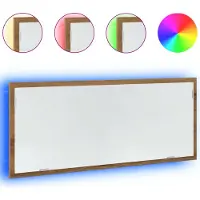 Syfax Miroir de salle de bain à LED chêne artisanal bois d'ingénierie
