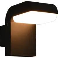 Syfax Applique murale LED d'extérieur 9 W Noir Ovale