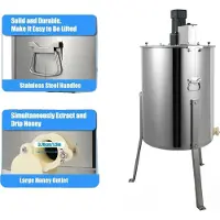 OEM Extracteur de miel, fonctionnement électrique, construction en acier inoxydable, argenté
