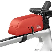 RockBros Sacoche de cadre 100 % imperméable, sacoche de selle, sacoche avant, sacoche magnétique 0,9 L, rouge, pour vélo de route, VTT et vélo électrique