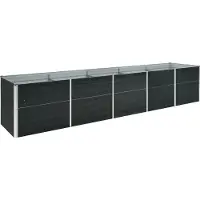 Syfax Lit surélevé de jardin Acier galvanisé 400x80x77 cm Anthracite