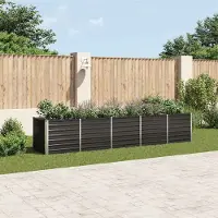 Prolenta Maison Exclusive - Potager surélevé en acier galvanisé 400 x 80 x 77 cm anthracite