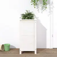 Prolenta Maison Exclusive - Bac à plantes blanc 40x40x78 cm Bois massif Pin