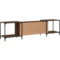 Syfax Meuble TV chêne marron 203x37x50 cm bois d'ingénierie
