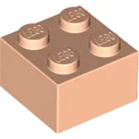 LEGO 2x2 brique 3003 - 10 pièces Nougat clair