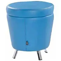 Xl Moebel Gmbh Tabouret de bar Tabouret rembourré de luxe Moderne Designer Salon Cuir Bleu