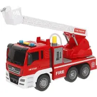Speed&go 39063 Camion de pompier Jouet Avec Frottement Et Lumière Et Son 1:14 Rouge Rouge One Size