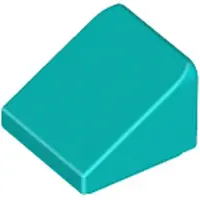LEGO 1x1 brique inclinée 30° x 1 x 1 x 2/3 54200 - 100 pièces turquoise foncé