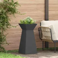 Prolenta Maison Exclusive - Deux jardinières sur pied, couleur noire, dimensions 35 x 35 x 73 cm