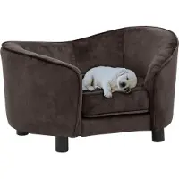 Syfax Canapé pour chien Marron 69x49x40 cm Peluche