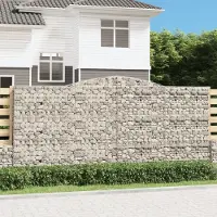 Prolenta Maison Exclusive - Paniers à gabions arqués 2 pcs 400x30x180/200 cm Fer galvanisé