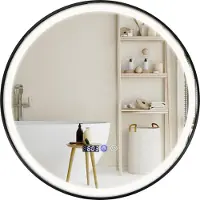 Northix Miroir de salle de bain à LED avec antibuée, éclairage tricolore et mémoire