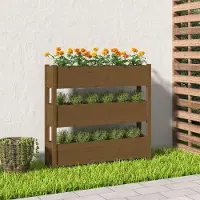Prolenta Maison Exclusive - Bac à plantes brun miel 112x25x104,5 cm Bois massif de pin